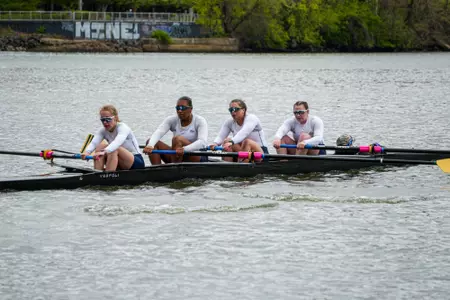 Rowing's Varsity 4 competes at the GW Invite