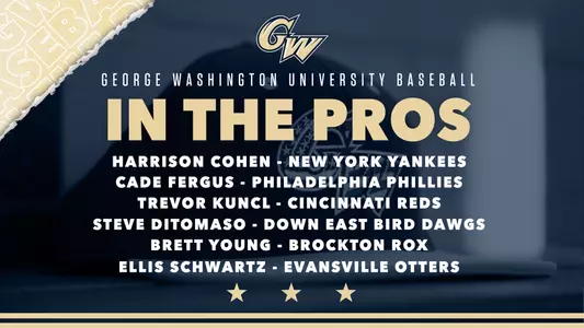 GW Baseball in the Pros Graphic