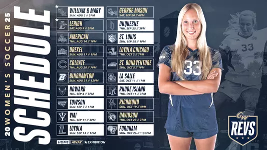 2025 Women's Soccer Schedule Graphic