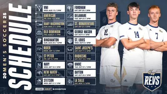 2025 Men's Soccer Schedule Graphic