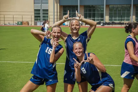 Women's Soccer Celebrates Season-Opener Win vs. American