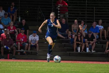Anna Cornejo Dribbles Up the Field vs. American