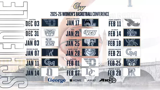 Women's Basketball Updated 2025-26 A-10 Schedule