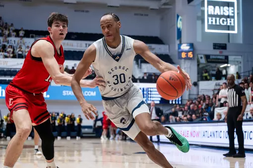 Rafael Castro spins with the ball against Davidson