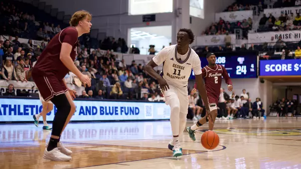 Bubu Benjamin dribbles against Fordham