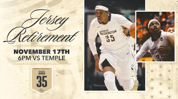 Jonquel Jones Jersey Retirement Ceremony Announcement Graphic