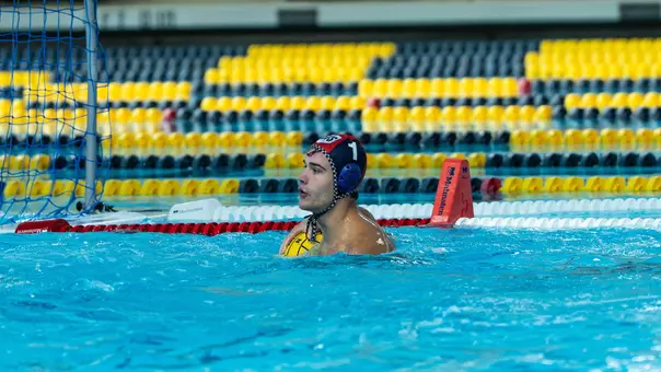 Solt Horvath holding the ball