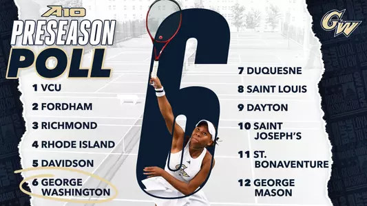 2026 Women's Tennis Preseason Poll Graphic