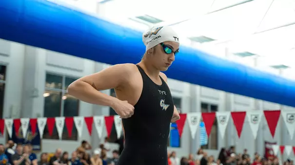 Talya Erdogan at the Atlantic 10 Championships