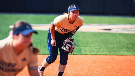 Cadence Gilliland playing shortstop