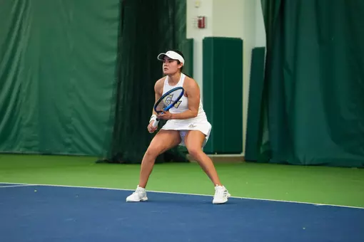 Karen Verduzco Plays in a Match vs. Mount St. Mary's