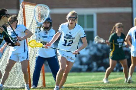 Stella Ray plays defense against W&M at the Vern