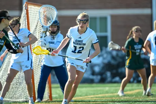 Stella Ray plays defense against W&M at the Vern