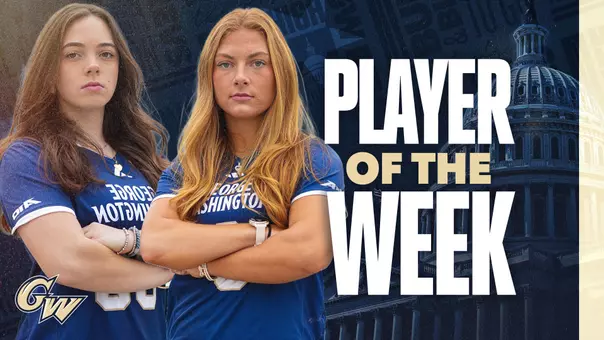 Gabi Greth and Mia Milkowski A-10 Player of the Week Announcement