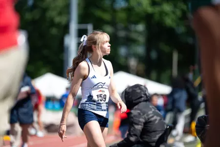 Megan Heidebrecht prepares to jump at A-10 Championships