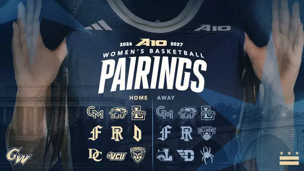 2026-27 A-10 WBB Pairings Graphic