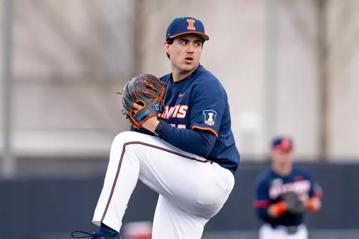 Richie LaCein Delivers a Pitch with Illinois