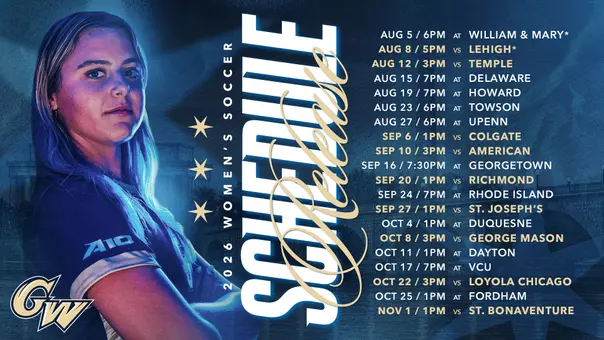 2026 Women's Soccer Schedule Graphic