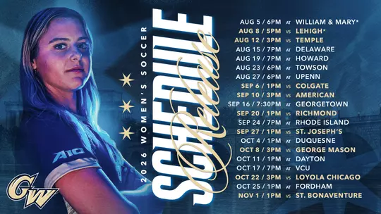 2026 Women's Soccer Schedule Graphic