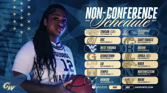 2026-27 WBB Non-Conference Schedule Graphic