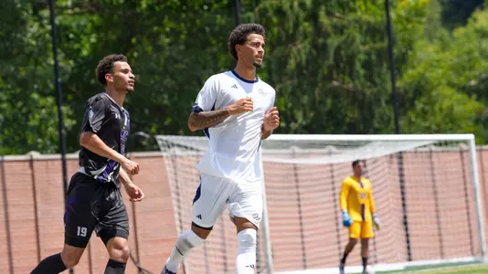 Jaden Dubon running at the GW Soccer Field