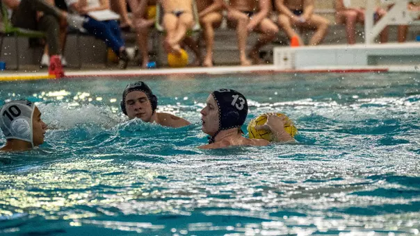 Andrei Khudiakov holding the ball vs. Navy
