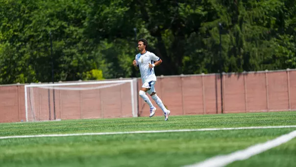 Jaden Dubon running at the GW Soccer Field