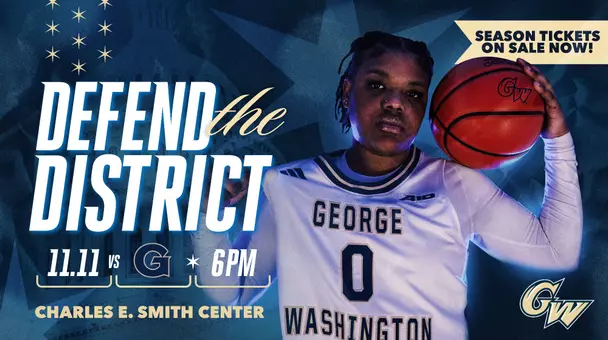 Women's Basketball Georgetown Game Release Graphic