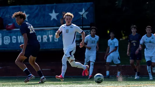 Joe Brayson chasing the ball vs. Drexel