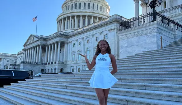 Solange Skeene Poses in Front of the US Capital Building