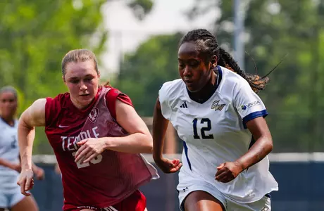 Sophia Michel Pushes the Ball up the Field vs. Temple