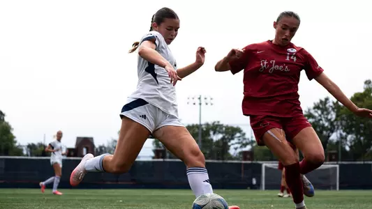 Women's Soccer playing vs. Saint Joseph's