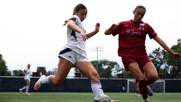 Women's Soccer playing vs. Saint Joseph's