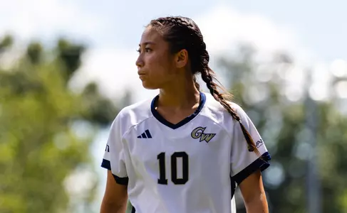 Kalia Kau Looks Across the Field vs. Colgate