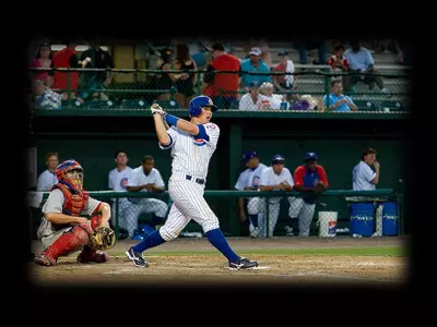 GWU Product Blake Lalli Red Hot At Plate With Daytona Cubs Image