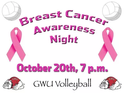 GWU Volleyball To Hold Breast Cancer Awareness Night On Tuesday, October 20th Image