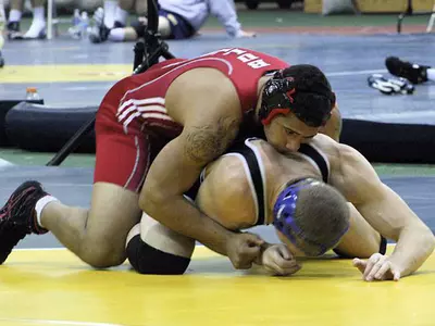 Bulldogs Fall at VMI 21-15 in Dual Meet Action Image