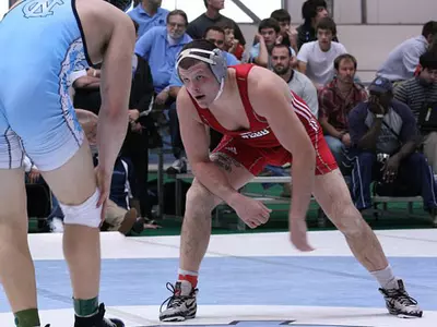GWU Wrestling Falls to VMI 22-15 at Home On Friday Night Image