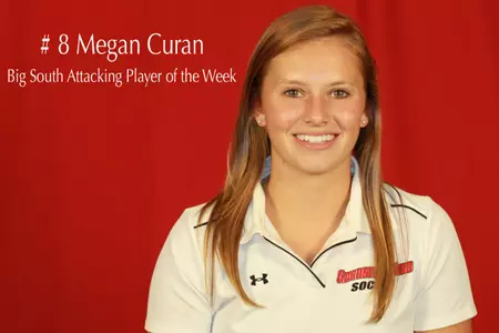 GWU Freshman Megan Curan Named Big South Attacking Player of the Week Image