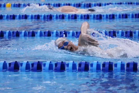 Denman Races to Personal Best for GWU Men's Swimming on Day One of the Wingate Fall Frenzy Image