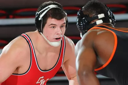 Redshirt-Juniors Travis Porter, Alex Medved and Justin Guthrie Lead GWU Grapplers at 2012 Southern Conference Championship Image
