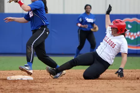 GWU Freshman Amanda Gomes Leads the Runnin' Bulldogs to a 3-2 Win over Winthrop on Sunday Afternoon Image