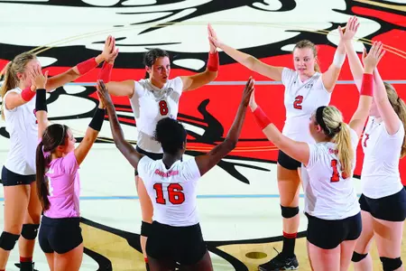 GWU Volleyball's Winning Streak Snapped, as Winthrop Defeats 'Dogs 3-0 Image