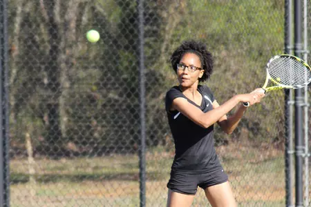 Sacko Wins Twice in Singles B Draw to Lead GWU Women's Tennis in Fall 2013 Opener Image