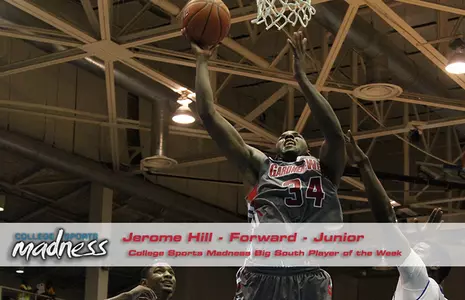 Jerome Hill Named College Sports Madness Big South Player Of The Week Image