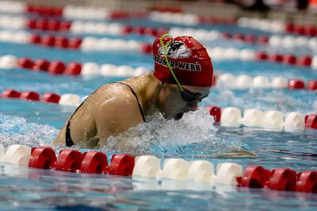 Byrum Wins 100 And 200 Breast But Women's Swimming Drops Home Dual Meet To Georgia Southern Image