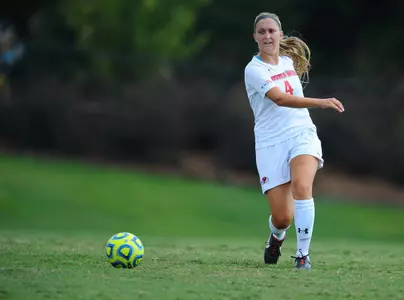 Women's Soccer Topples First Place Liberty Image