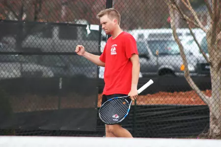 Men's Tennis Dominates Doubles Against Presbyterian Image