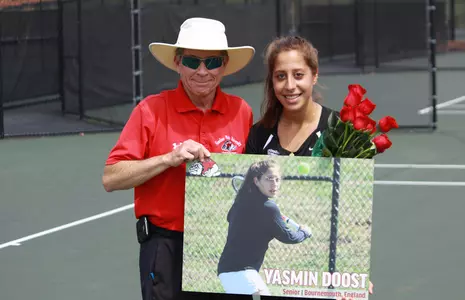 Women's Tennis Falls Just Short to Charlotte on Senior Day, 4-3 Image