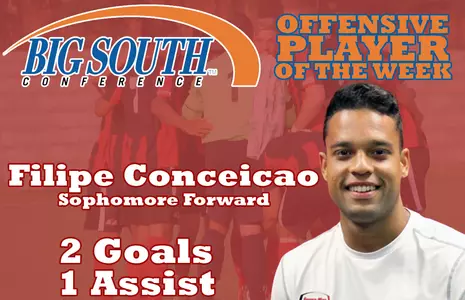 Conceicao Nets Big South Attacking Player of the Week Honor Image
